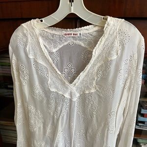 Johnny Was beautiful eyelet tinic. Long sleeve size M. Worn once.